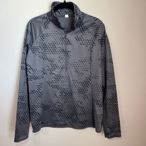 Under Armour Heat Gear 1/2 Zip Pull Over Shirt Gray Fitted Running UA  Sz Medium